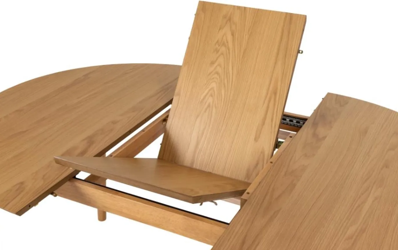Eetkamertafel Gradje Rond Eiken Naturel Uitschuifbaar - Giga Living