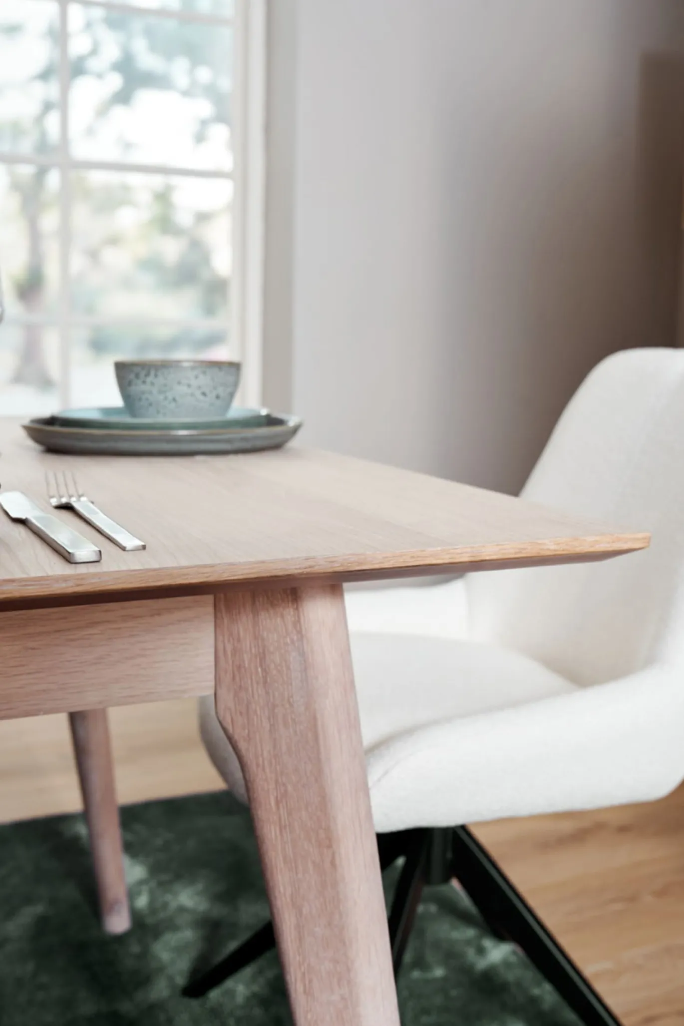 Eetkamertafel Porto Naturel Eiken 170x95cm - Giga Meubel