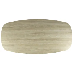 Eetkamertafel Romano Deens Ovaal Travertinlook 180cm - Giga Meubel