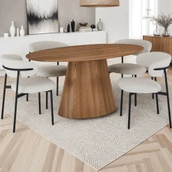 Eetkamertafel Tango Ovaal 160x90cm Eiken - Giga Meubel