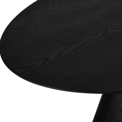 Eetkamertafel Tango Ovaal 160x90cm Zwart Eiken - Giga Meubel