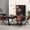 Eetkamertafel Tokyo Zwart Eiken 200/250x100cm - Giga Meubel