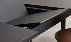 Eetkamertafel Tokyo Zwart Eiken 200/250x100cm - Giga Meubel