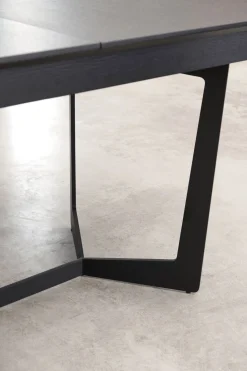 Eetkamertafel Tokyo Zwart Eiken 200/250x100cm - Giga Meubel