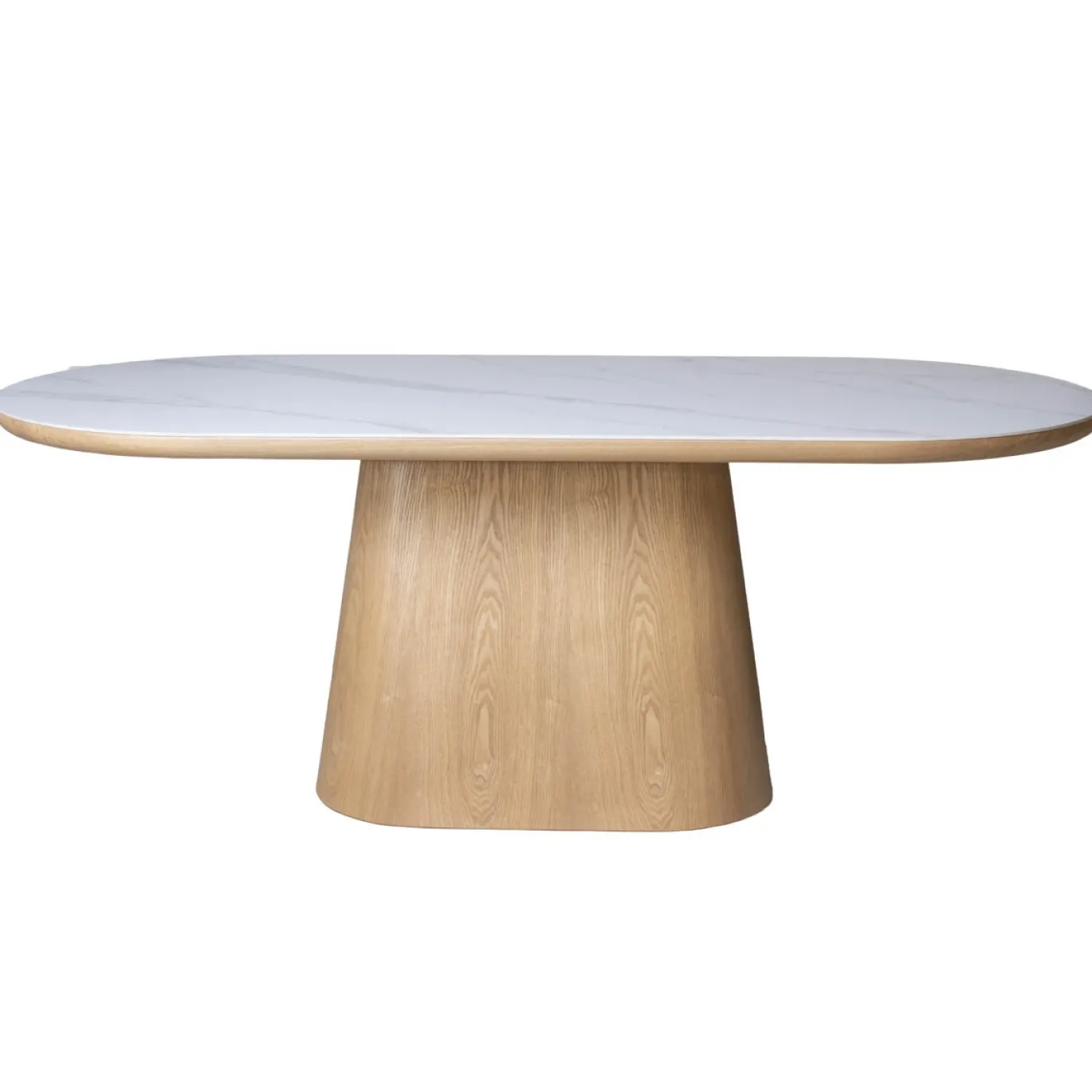 Eettafel Alba Naturel Marmer 200cm Ovaal - Giga Meubel