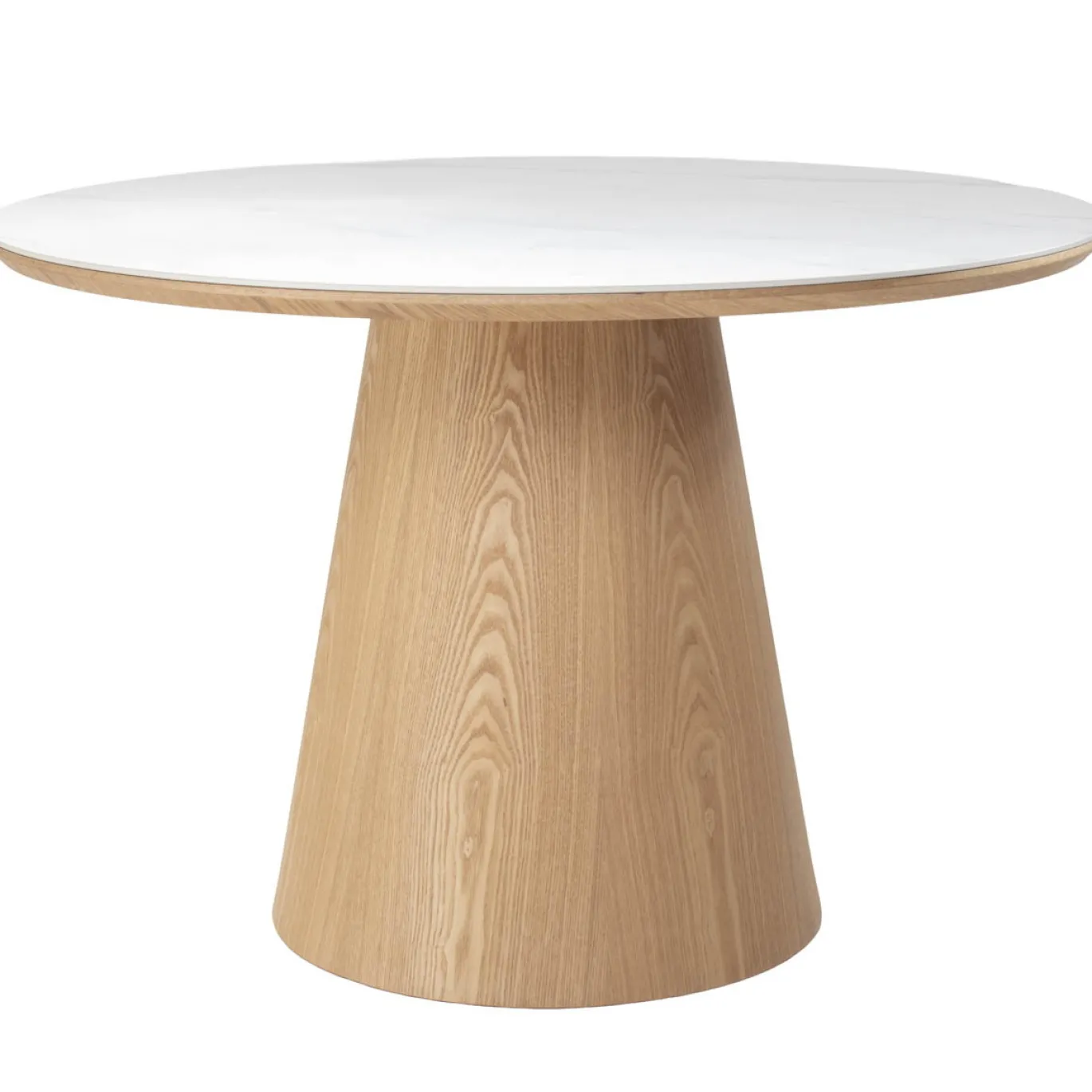 Eettafel Alba Naturel Marmer 115cm Rond - Giga Meubel