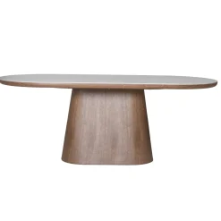 Eettafel Alba Walnoot Marmer 200cm Ovaal - Giga Meubel