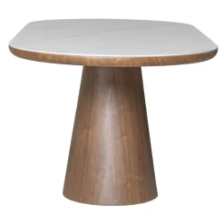 Eettafel Alba Walnoot Marmer 200cm Ovaal - Giga Meubel