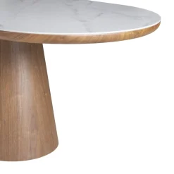 Eettafel Alba Walnoot Marmer 200cm Ovaal - Giga Meubel