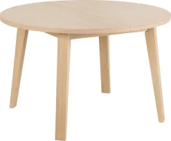 Eettafel Annie Eikenfineer Wit Ø120/220x75cm - Giga Living