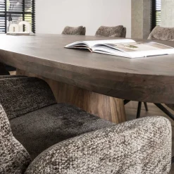 Eettafel Arcadia Deens Ovaal Acacia Bruin 300cm - Giga Meubel