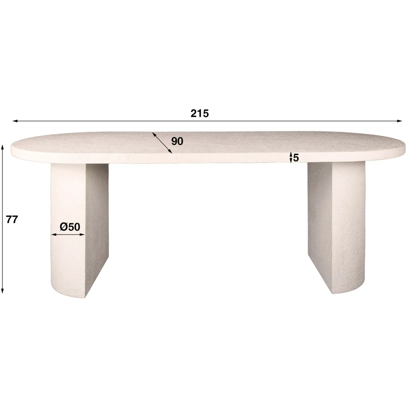 Eettafel Arch Stone 215cm - Giga Meubel