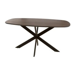 Eettafel Arhus Solid Deens Ovaal Acaciahout Bruin 150cm - Giga Meubel