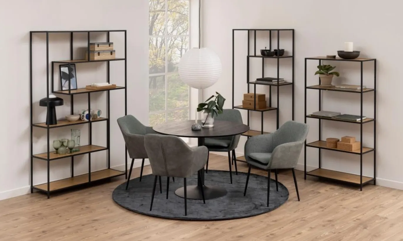 Eettafel Aurora MDF Zwart Ø110cm - Giga Living