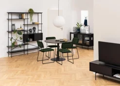 Eettafel Aurora MDF Zwart Ø110cm - Giga Living