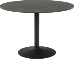 Eettafel Aurora Rond MDF Zwart Ø110cm - Giga Living