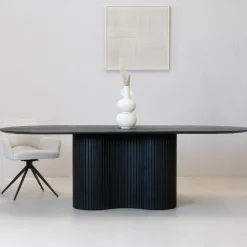 Eettafel Ava Ovaal Zwart 240cm - Giga Meubel