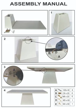 Eettafel Avia Rechthoek Beige 160cm - Giga Meubel