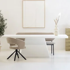 Eettafel Avia Rechthoek Wit 240cm - Giga Meubel