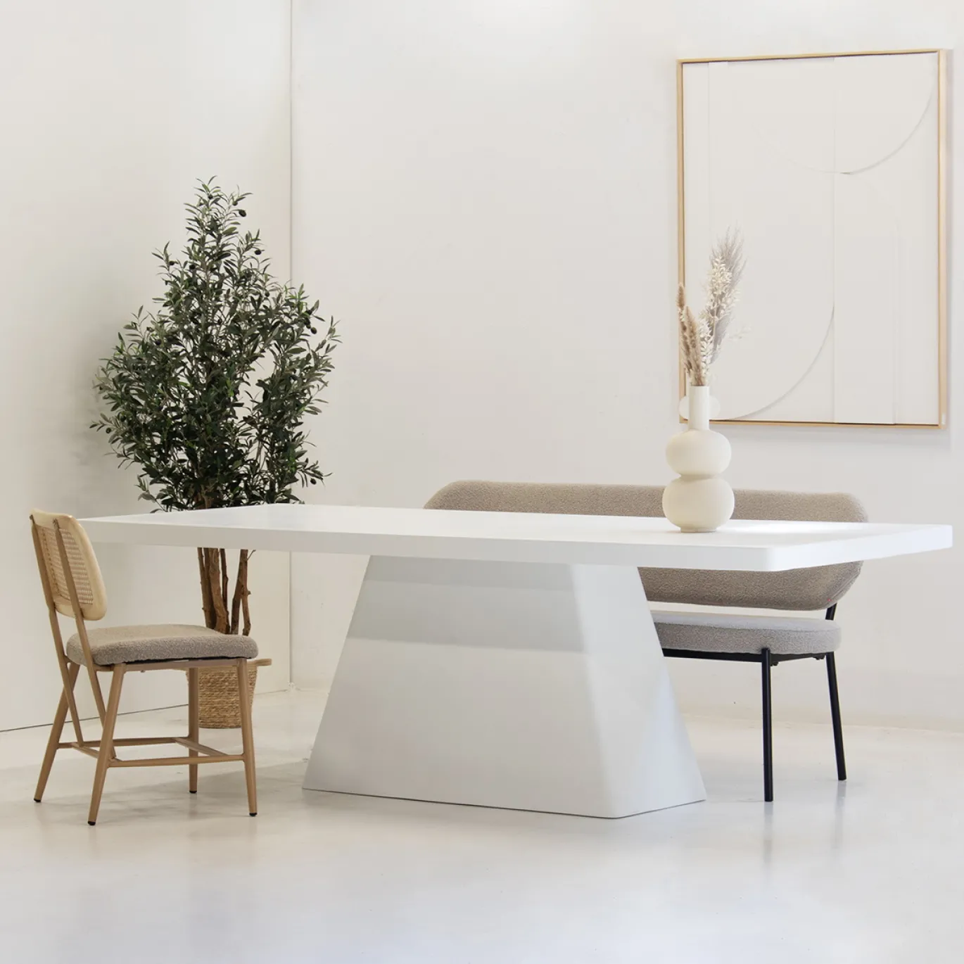 Eettafel Avia Rechthoek Wit 240cm - Giga Meubel