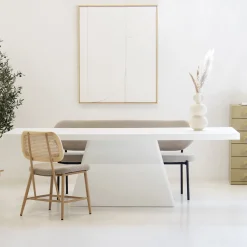 Eettafel Avia Rechthoek Wit 240cm - Giga Meubel