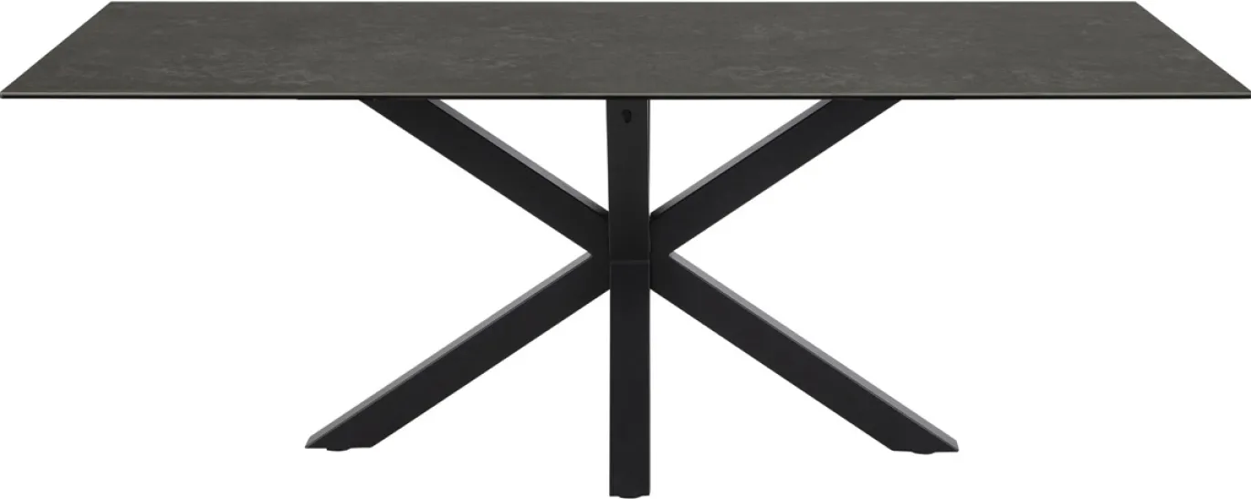 Eettafel Axel Rechthoek Keramiek Zwart 200cm - Giga Living