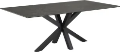 Eettafel Axel Rechthoek Keramiek Zwart 200cm - Giga Living
