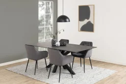 Eettafel Axel Rechthoek Keramiek Zwart 200cm - Giga Living