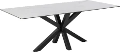 Eettafel Axel Rechthoek Keramiek Wit 200cm - Giga Living