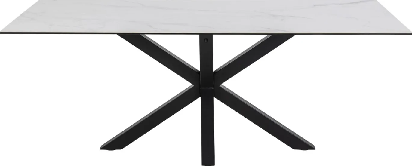 Eettafel Axel Rechthoek Keramiek Wit 200cm - Giga Living