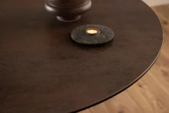 Eettafel Axel Rond Keramiek Bruin Ø120cm - Giga Living