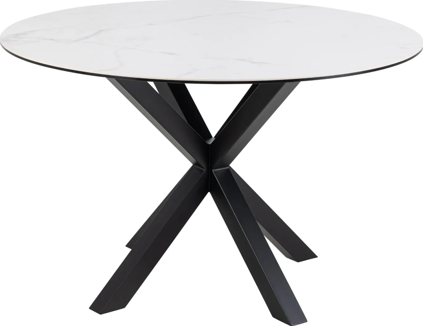 Eettafel Axel Rond Keramiek Wit Ø120cm - Giga Living