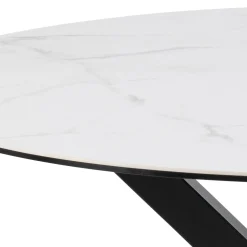 Eettafel Axel Rond Keramiek Wit Ø120cm - Giga Living