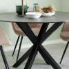 Eettafel Axel Rond Keramiek Zwart Ø120cm - Giga Living