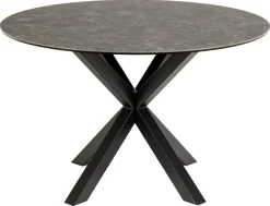 Eettafel Axel Rond Keramiek Zwart Ø120cm - Giga Living