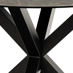 Eettafel Axel Rond Keramiek Zwart Ø120cm - Giga Living