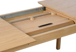 Eettafel Bari Uitschuifbaar Naturel Eiken 95x190-290cm - Giga Living