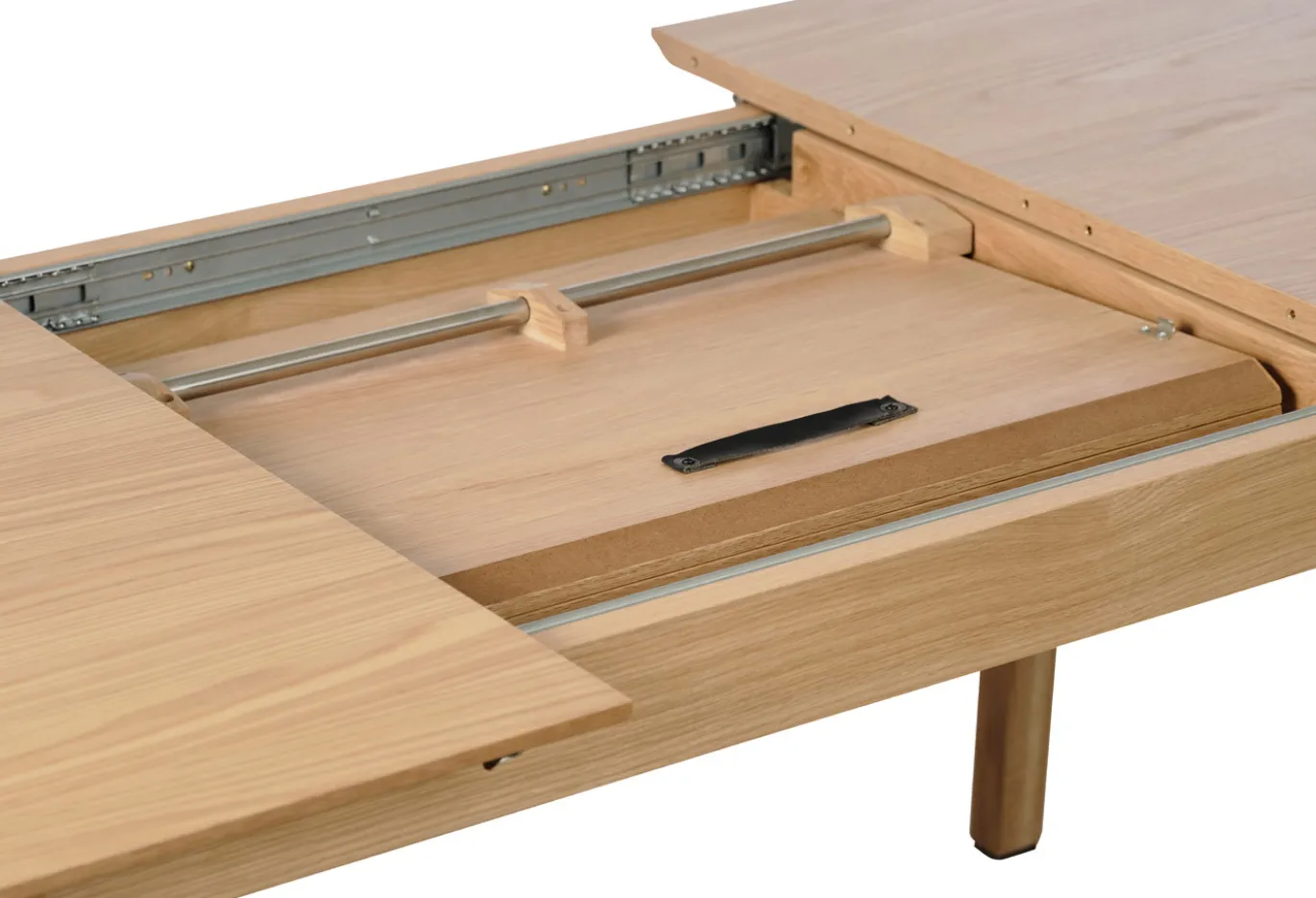 Eettafel Bari Uitschuifbaar Naturel Eiken 95x190-290cm - Giga Living