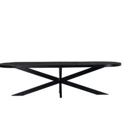 Eettafel Barn Ovaal Zwart Mangohout 300cm - Giga Meubel