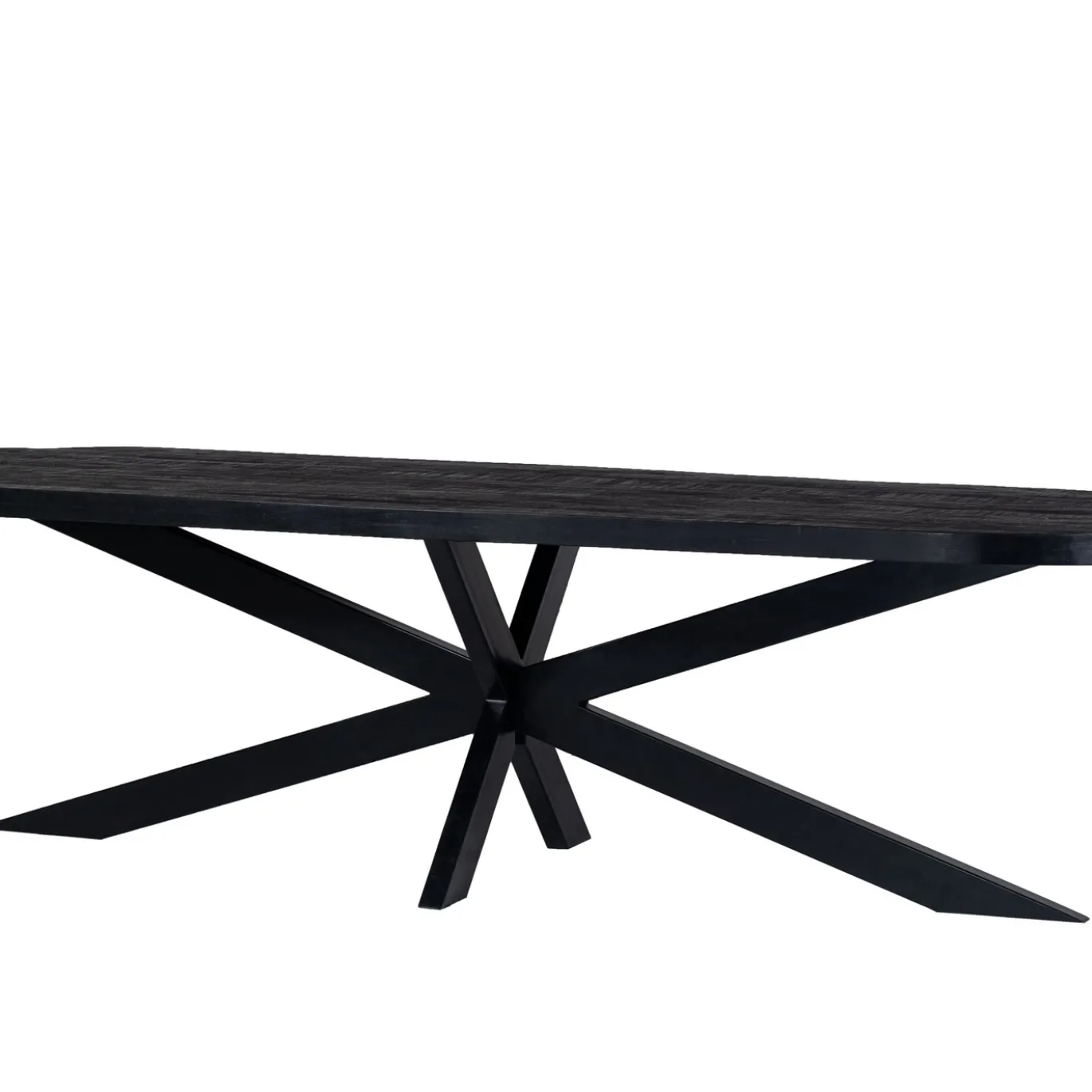 Eettafel Barn Ovaal Zwart Mangohout 300cm - Giga Meubel