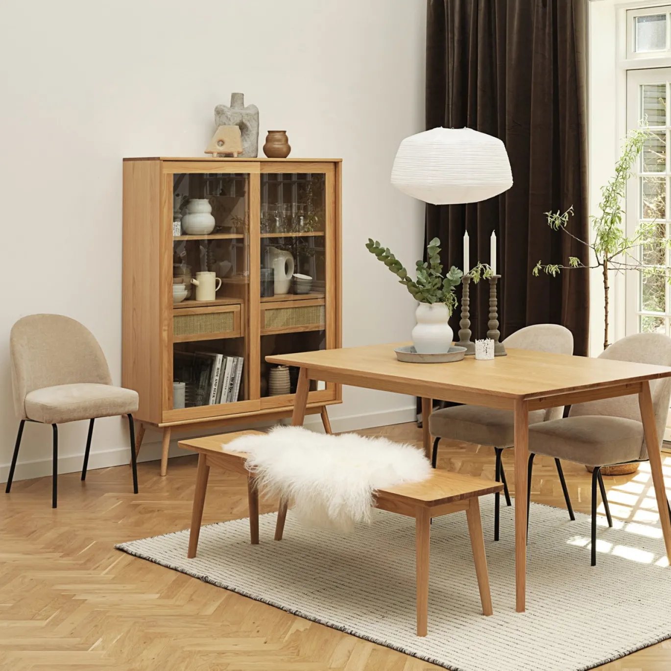 Eettafel Barrali Naturel Eiken 90x150cm - Giga Living