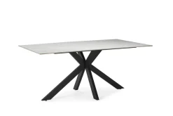 Eettafel Bimba Wit Keramiek Zwart - Giga Meubel
