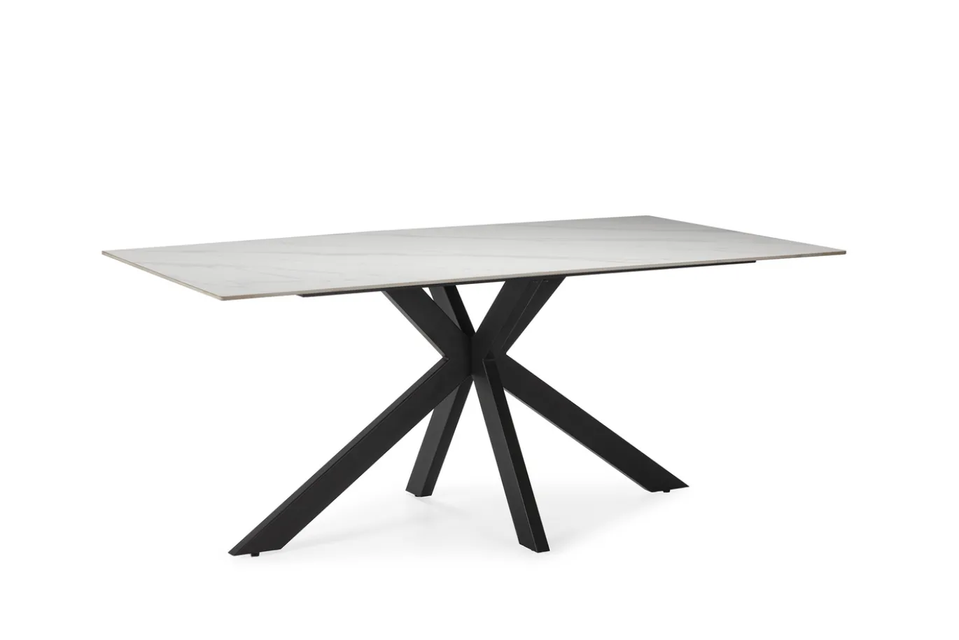 Eettafel Bimba Wit Keramiek Zwart - Giga Meubel