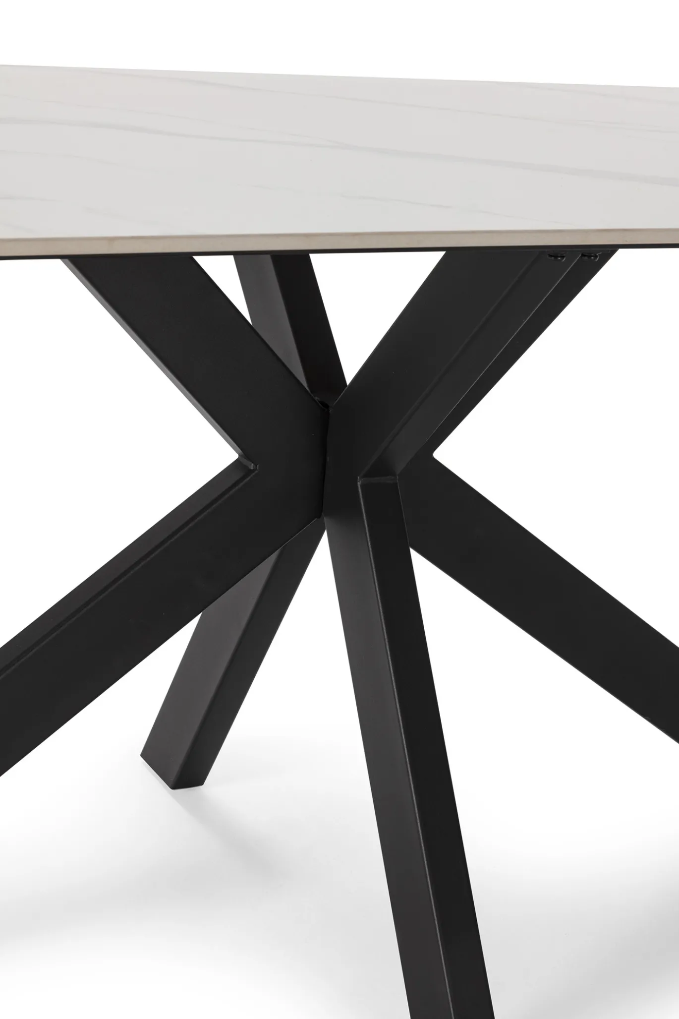 Eettafel Bimba Wit Keramiek Zwart - Giga Meubel