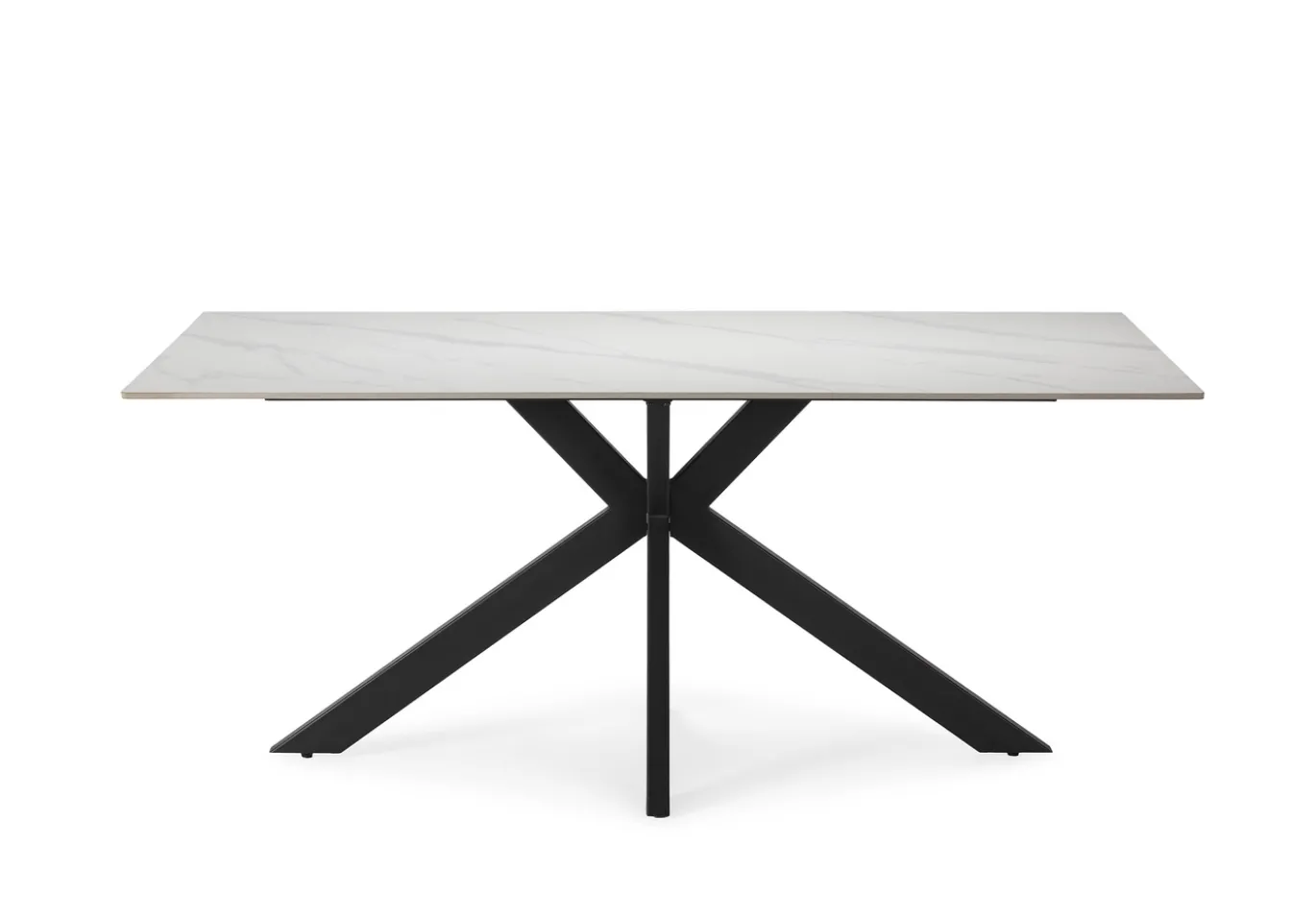 Eettafel Bimba Wit Keramiek Zwart - Giga Meubel