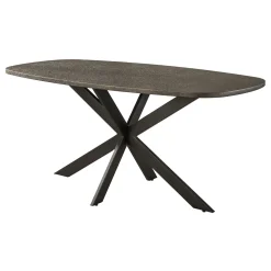 Eettafel Bronvik Deens Ovaal 180cm Brons Liquid Metal - Giga Meubel