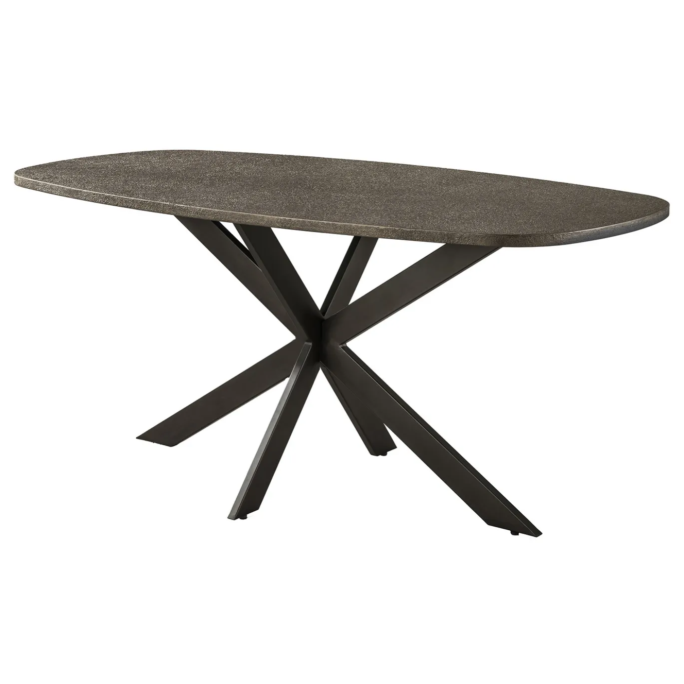Eettafel Bronvik Deens Ovaal 180cm Brons Liquid Metal - Giga Meubel
