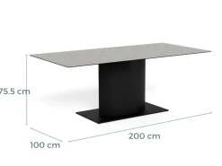Eettafel Calo Keramiek Grijs 200cm - Giga Living