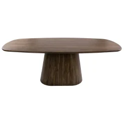 Eettafel Central Deens Ovaal Acaciahout Bruin 215cm - Giga Meubel
