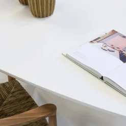 Eettafel Cleo Ovaal Wit 160cm - Giga Meubel